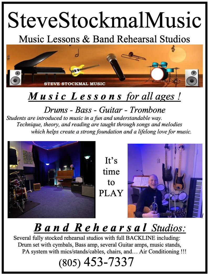 Steve Stockmal, professional drummer and owner of Steve Stockmal Music in Santa Barbara, CA