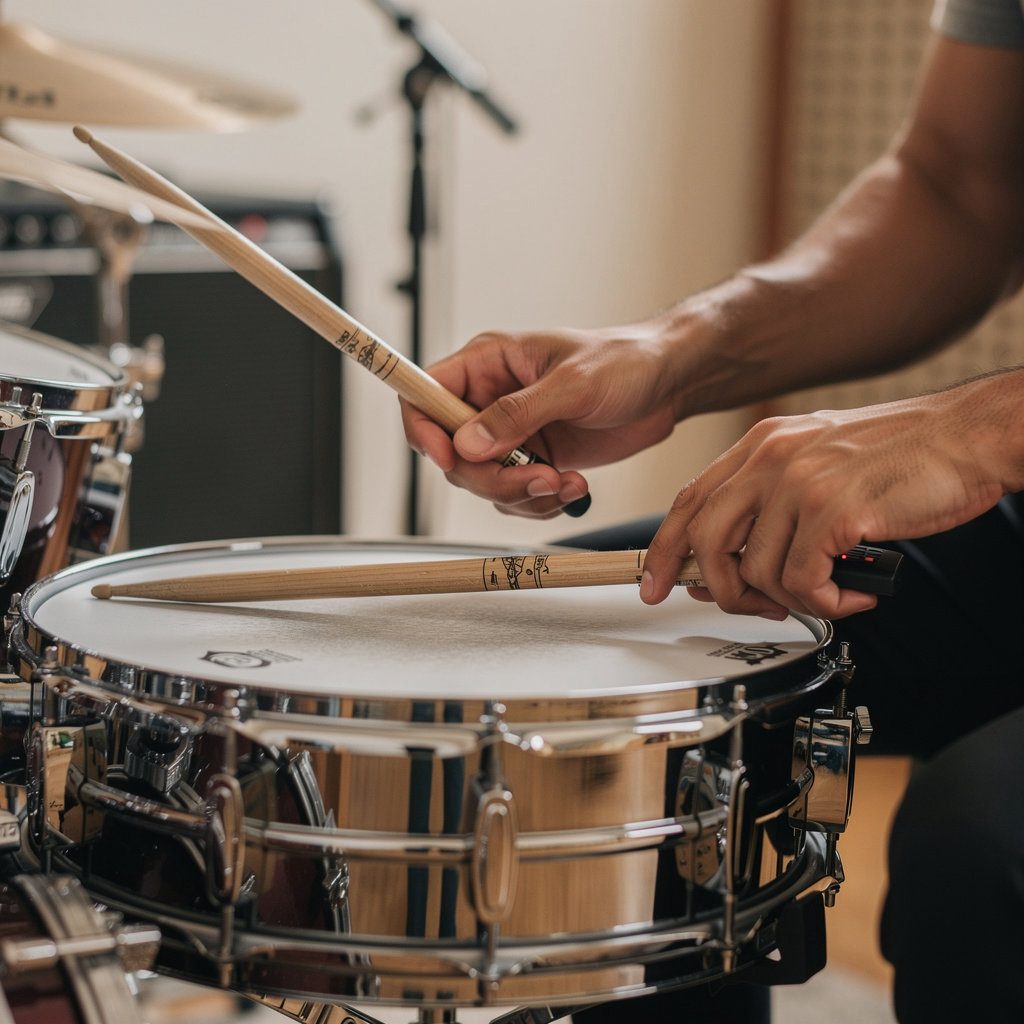 Steve Stockmal Music professional drum instructor teaching in a Santa Barbara rehearsal studio
